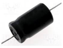 Capacitor  electrolytic, bipolar, THT, 3.3uF, 100VDC, Ø10x30mm