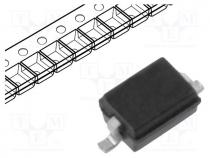 Diode  Zener, 0.4W, 3.3V, SMD, reel,tape, SOD323, Ifmax  200mA