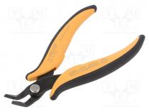 Pliers, curved,gripping surfaces are laterally grooved