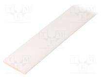 Heat shrink sleeve, glueless, 2  1, 19mm, L  1m, white, polyolefine