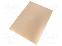 Laminate, FR4,epoxy resin, 2mm, L  297mm, W  210mm, Coating  copper