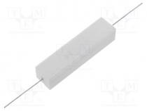 Resistor  wire-wound, cement, THT, 12, 20W, 5%, 14.5x13.5x60mm