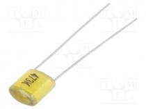 Capacitor  polyester, 47nF, 50VDC, 5mm, 10%, 7.5x4.5x9.5mm, THT