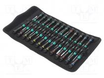 Kit  screwdrivers, Pcs  25, precision, Kraftform Micro, case