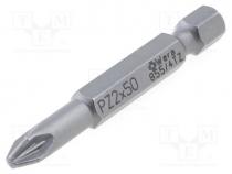 Screwdriver bit, Pozidriv®, PZ2, Overall len  50mm, TORSION