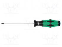 Screwdriver, hex key,spherical, HEX 3mm, Blade length  100mm