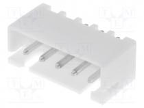 Wire-board, socket, male, XH, 2.5mm, PIN  5, THT, 250V, 3A, -25....85C