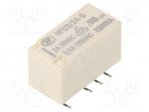 Relay  electromagnetic, DPDT, Ucoil  24VDC, 2A, 0.5A/125VAC, PCB