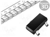 Diode  Zener, 0.25W, 15V, SMD, reel,tape, SOT23, Ifmax  200mA