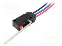 Microswitch SNAP ACTION, with lever, SPDT, 5A/250VAC, 5A/30VDC