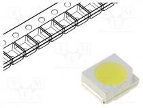 LED, SMD, 3528,PLCC2, white cold, 2100÷2400mcd, 6000K, 120, 20mA