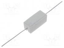 Resistor  power, cement, THT, 62k, 5W, 5%, 9.5x9.5x22mm