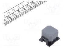 Microswitch TACT, SPST-NO, Pos  2, 0.05A/16VDC, SMD, none, 3N, grey