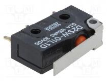 Microswitch SNAP ACTION, with lever, SPDT, 0.1A/125VAC, ON-(ON)