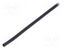 Insulating tube, PVC, black, -20÷125C, Øint  1.5mm, L  10m, UL94V-0