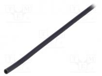 Insulating tube, PVC, black, -20....125C, Øint  1.5mm, L  10m, UL94V-0