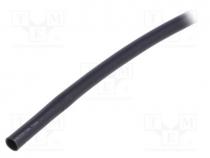 Insulating tube, PVC, black, -20÷125C, Øint  2.5mm, L  10m, UL94V-0