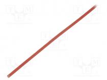 Insulating tube, fiberglass, brick red, -60÷250C, Øint  1mm