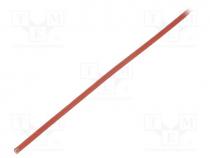 Insulating tube, fiberglass, brick red, -60....250C, Øint  1mm