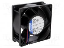 Fan  DC, axial, 24VDC, 92x92x38mm, 146m3/h, 55dBA, ball bearing