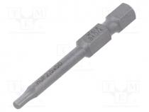 Screwdriver bit, hex key, HEX 2,5mm, Overall len  50mm