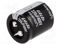 Capacitor  electrolytic, SNAP-IN, 220uF, 400VDC, Ø30x35mm, 20%