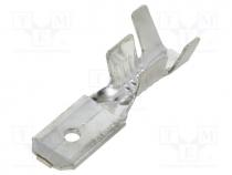 Terminal  flat, 6.3mm, 0.8mm, male, 4....6mm2, crimped, for cable
