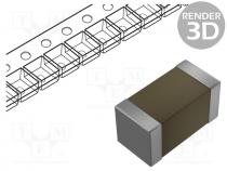 Capacitor  ceramic, MLCC, 47nF, 50V, X7R, 10%, SMD, 1206