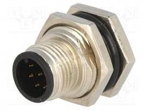 Socket, M12, PIN  8, male, A code-DeviceNet / CANopen, soldering