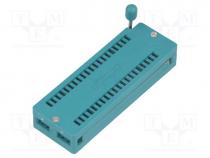 Socket  integrated circuits, ZIF, DIP40, 15.24mm, THT, demountable