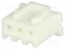 Plug, wire-board, female, XH, 2.5mm, PIN  3, w/o contacts, for cable