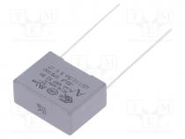 Capacitor  polypropylene, 220nF, 18x6x12mm, THT, 10%, 15mm, 560VDC