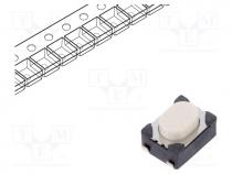 Microswitch TACT, SPST-NO, Pos  2, 0.05A/16VDC, SMT, none, 2.6N