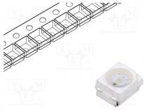 LED, SMD, 3528,PLCC2, green, 750....1120mcd, 3.5x2.8x1.7mm, 120, 12V