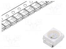 LED, SMD, 3528,PLCC2, green, 750÷1120mcd, 3.5x2.8x1.7mm, 120, 12V