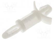 Assembly stud, polyamide, L  12.7mm, latch/latch, Ø2  4.75mm