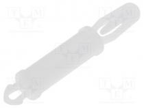 Assembly stud, polyamide, L  12.7mm, latch/latch, Ø2  2.54mm