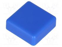 Button, square, blue, 12x12mm, TACTS-24N-F,TACTS-24R-F
