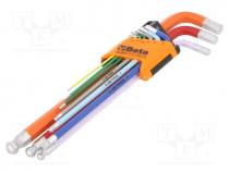 Wrenches set, hex key,spherical, 9pcs.