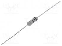 Resistor  metal oxide, THT, 10k, 1W, 5%, Ø3.2x9mm, axial