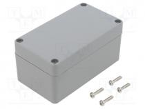 Enclosure  multipurpose, X  65mm, Y  115mm, Z  55mm, ABS, light grey