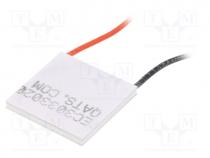 Module  Peltier, 15.4V, 4A, 30x30x3.3mm, 35.6W, ceramics, 20AWG