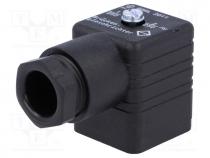 Connector  valve connector, plug, form A, 18mm, female, PIN  3, PG11