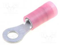 Tip  ring, M3, 0.5....1mm2, insulated, tinned, copper, -55....105C, bulk