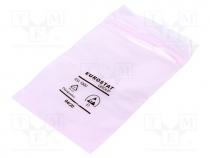 Protection bag, ESD, L  127mm, W  76mm, Thk  50um, Closing  self-seal