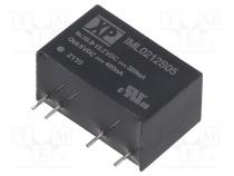 Converter  DC/DC, 2W, Uin  10.8....13.2V, Uout  5VDC, Iout  400mA, SIP7