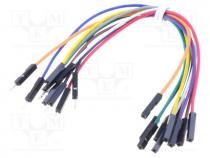 Connection cable, male-female, PIN  1, 10pcs, 150mm