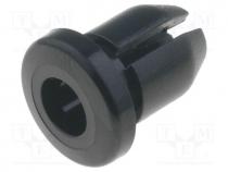 Snap latch, polyamide, black, 2÷4.2mm