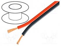 Wire  loudspeaker cable, 2x2.5mm2, stranded, OFC, black-red