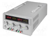 Power supply  laboratory, linear,multi-channel, 0....30VDC, 0....10A